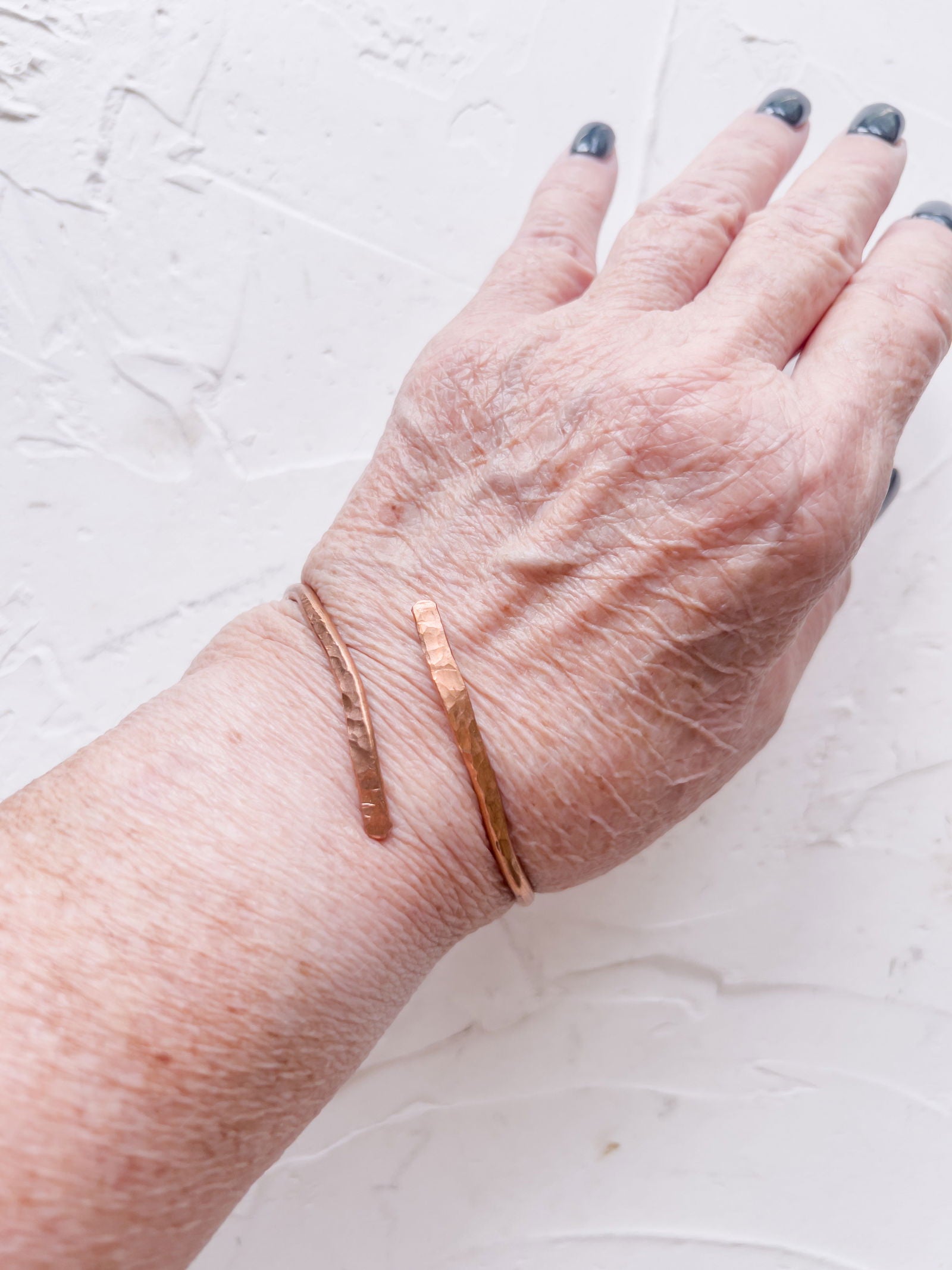 Quiet Strength Hammered Copper Bangle - Copper Jewels