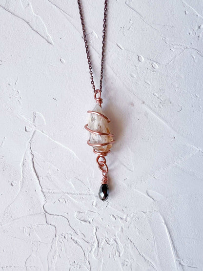 Raw Citrine and Copper Pendant - Copper Jewels