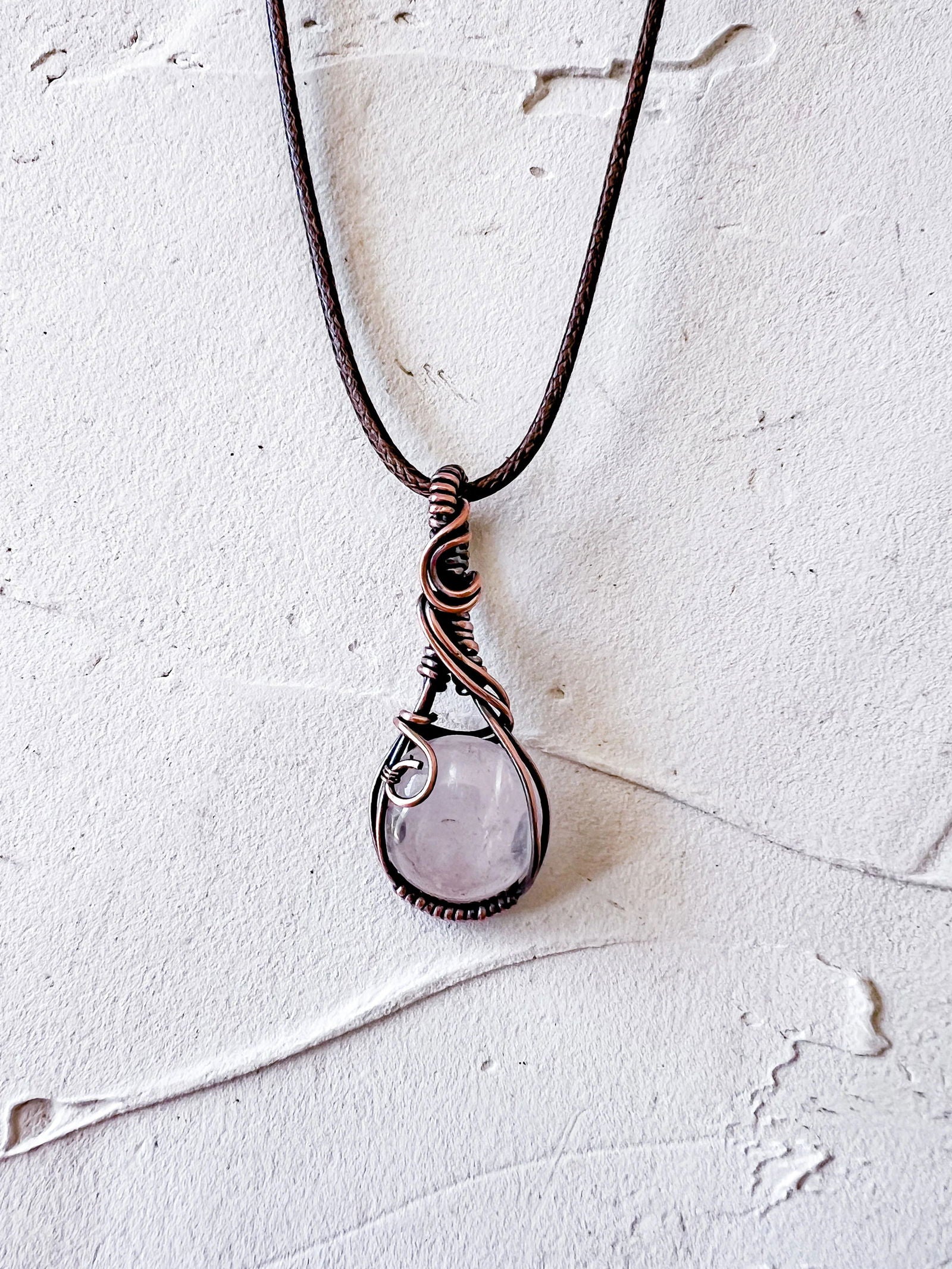 Rose Quartz Talisman for Love, Romance & Friendship - Copper Jewels