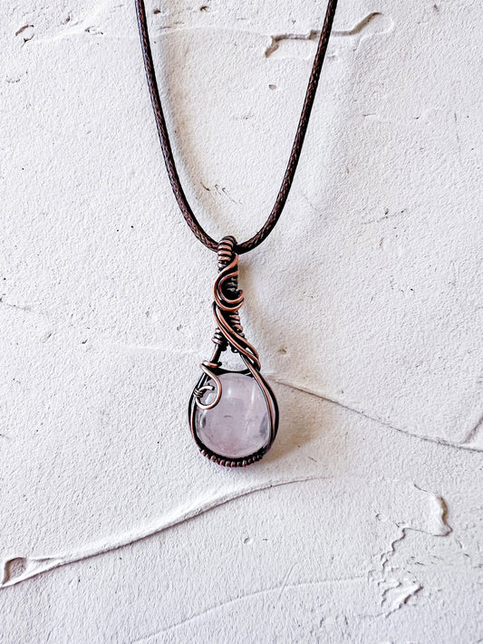 Rose Quartz Talisman for Love, Romance & Friendship - Copper Jewels