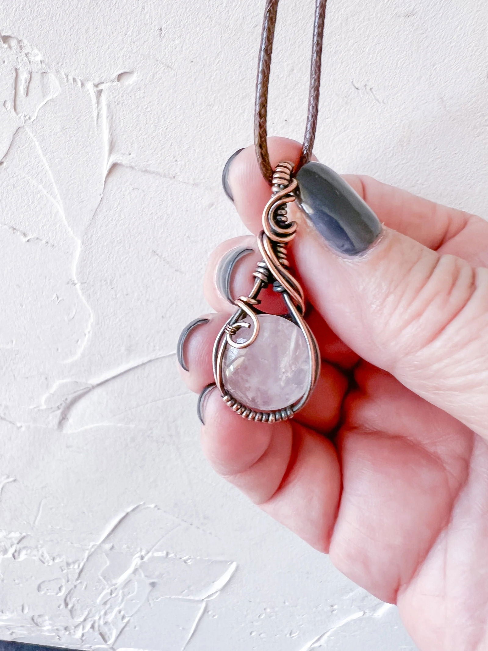 Rose Quartz Talisman for Love, Romance & Friendship - Copper Jewels