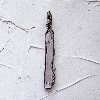 Selenite and Copper Pendant - Copper Jewels