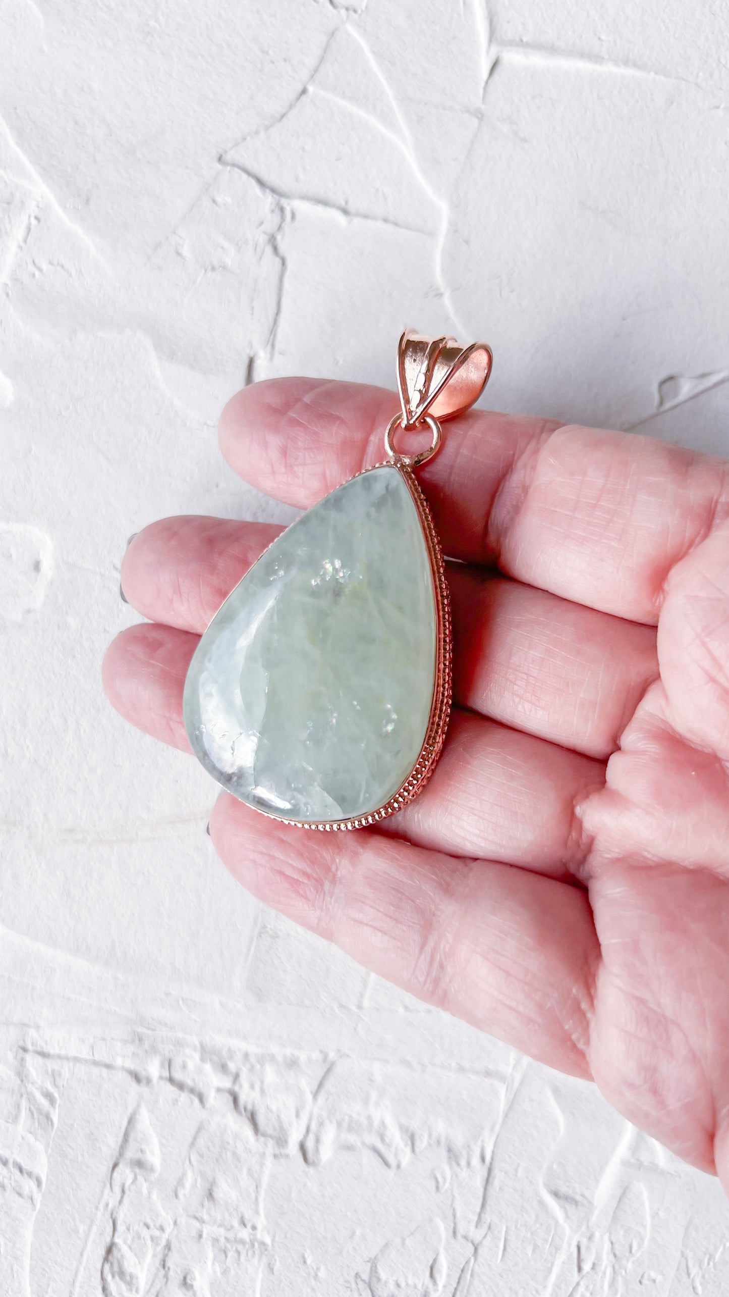 Serene Sea – Copper and Aquamarine Pendant Necklace