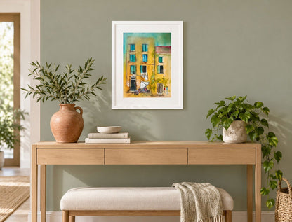 Shutters in the Sun – Italy | Original Watercolour Painting - Copper Jewels
