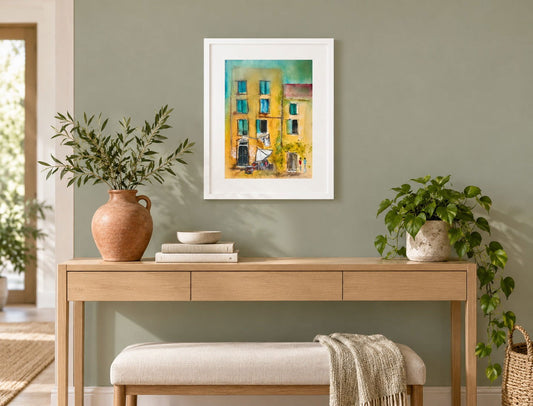 Shutters in the Sun – Italy | Original Watercolour Painting - Copper Jewels
