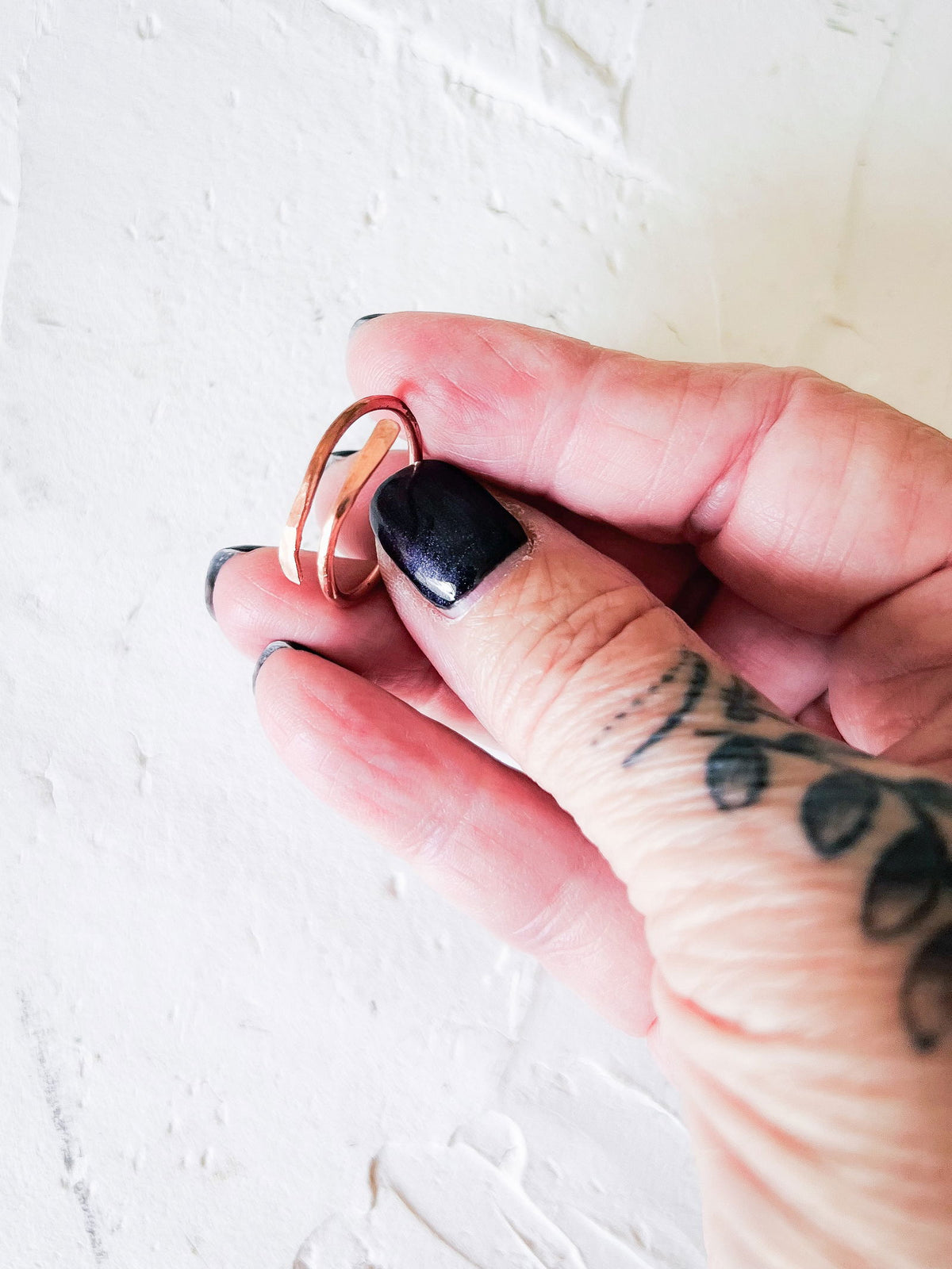 Simple Path - Hand Hammered Pure Copper Ring - Copper Jewels