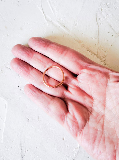 Simple Path - Hand Hammered Pure Copper Ring - Copper Jewels