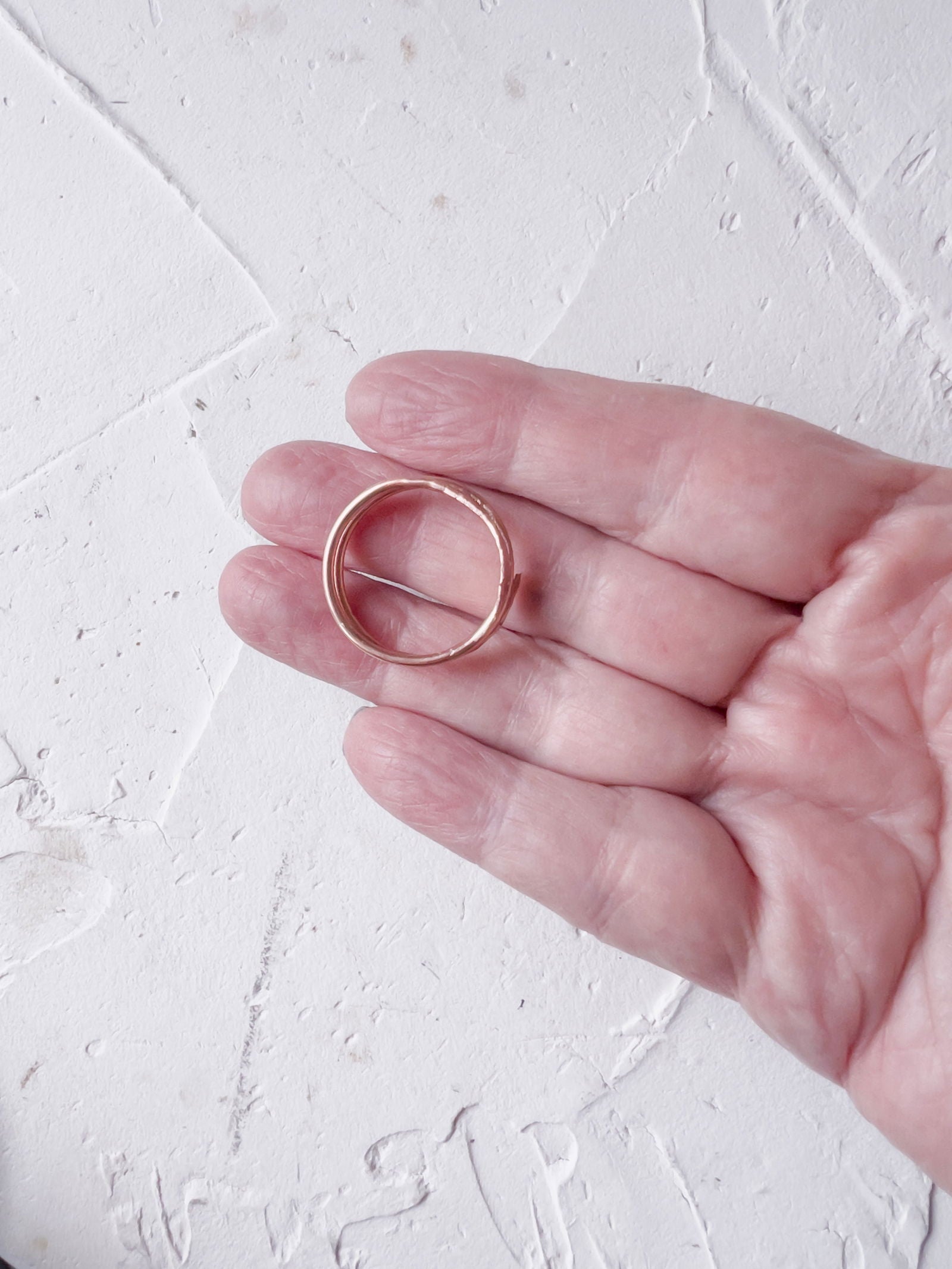 Spiral Path - Hand Hammered Pure Copper Ring - Copper Jewels
