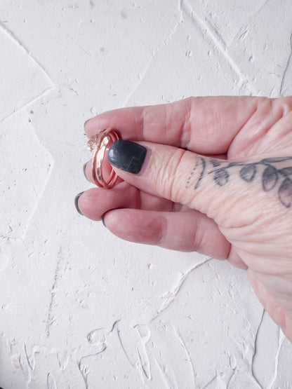 Spiral Path - Hand Hammered Pure Copper Ring - Copper Jewels