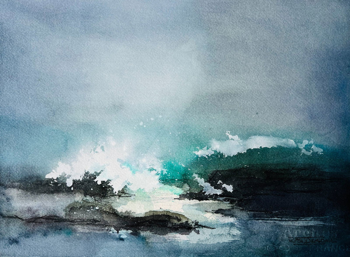 Storm Break | Original Watercolour Painting - Copper Jewels