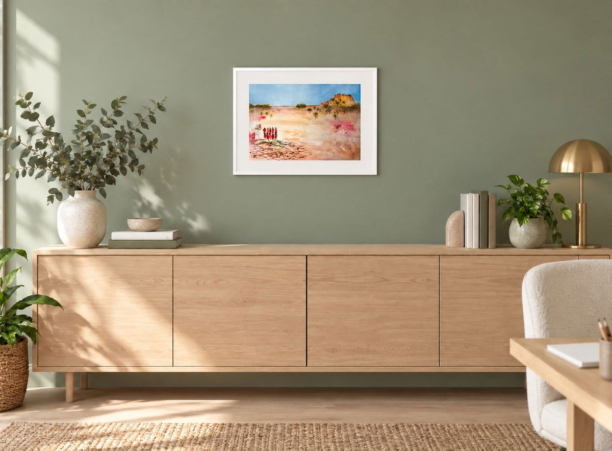 Sturt Desert Peas | Original Watercolour Painting - Copper Jewels