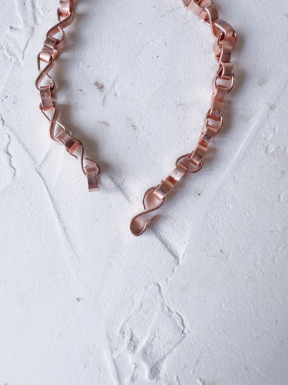 Twisted Link Copper Bracelet - Copper Jewels