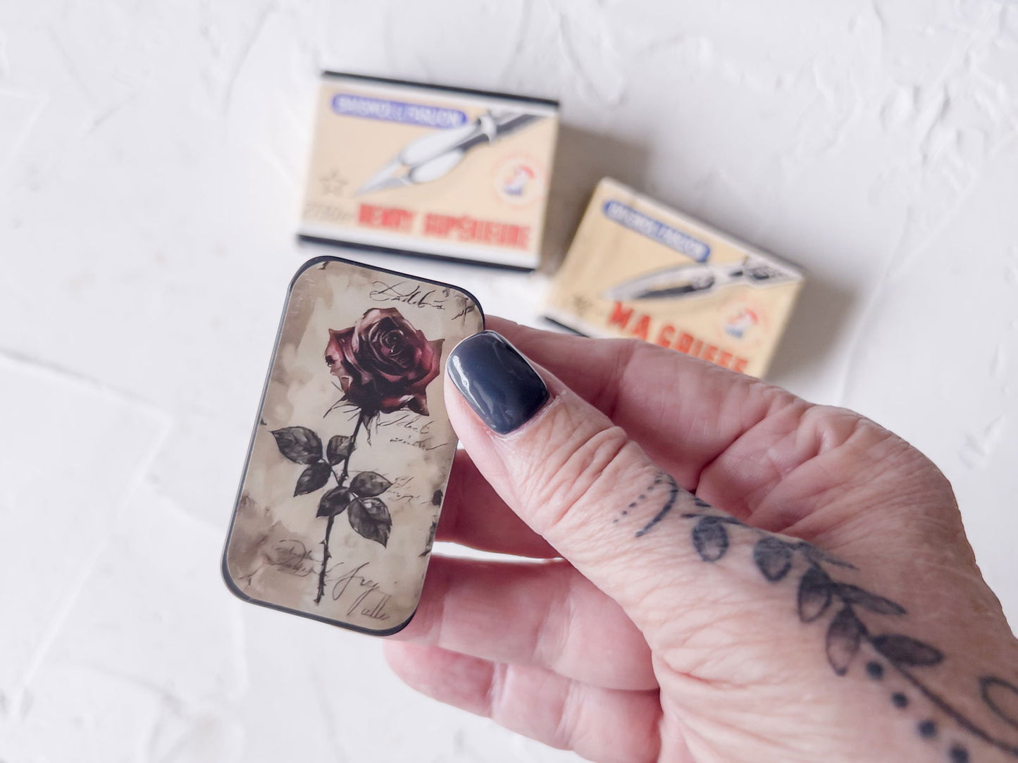 Vintage Pointed Pen Calligraphy Nib Set in Rose Metal Tin - Copper Jewels