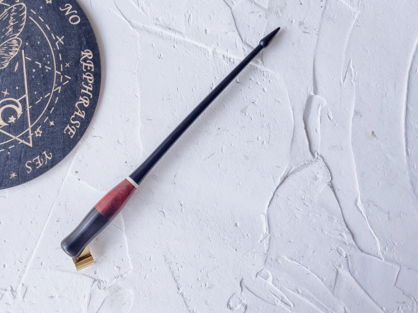 Vintage Style Black Wooden Calligraphy Nib Pen - Copper Jewels