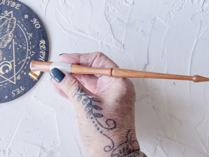 Vintage Style Wooden Calligraphy Nib Pen - Copper Jewels