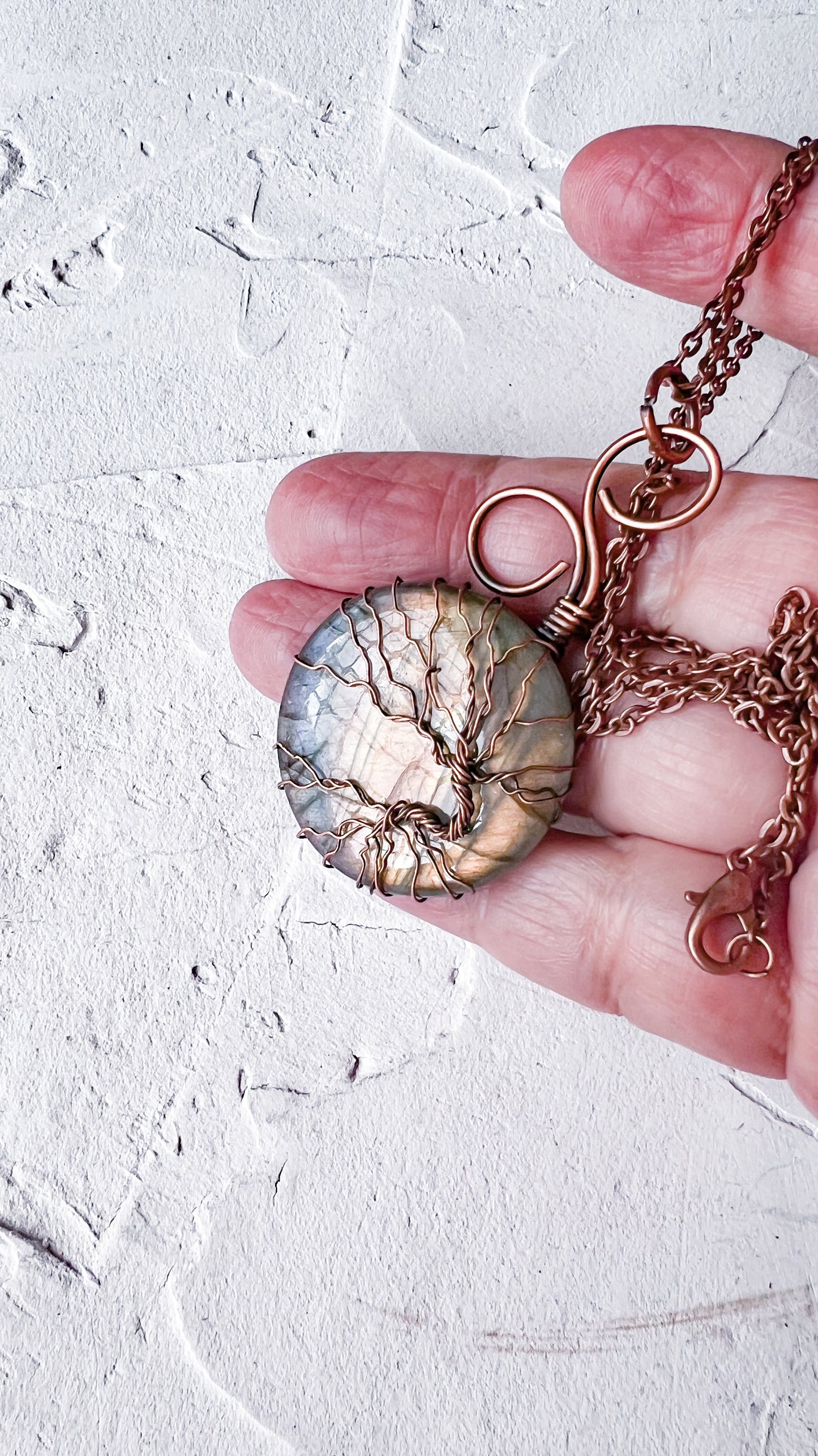 Labradorite Tree of Life Pendant — Imperfect Beauty, Perfect Energy