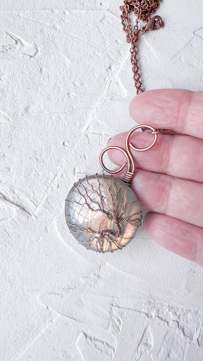 Labradorite Tree of Life Pendant — Imperfect Beauty, Perfect Energy