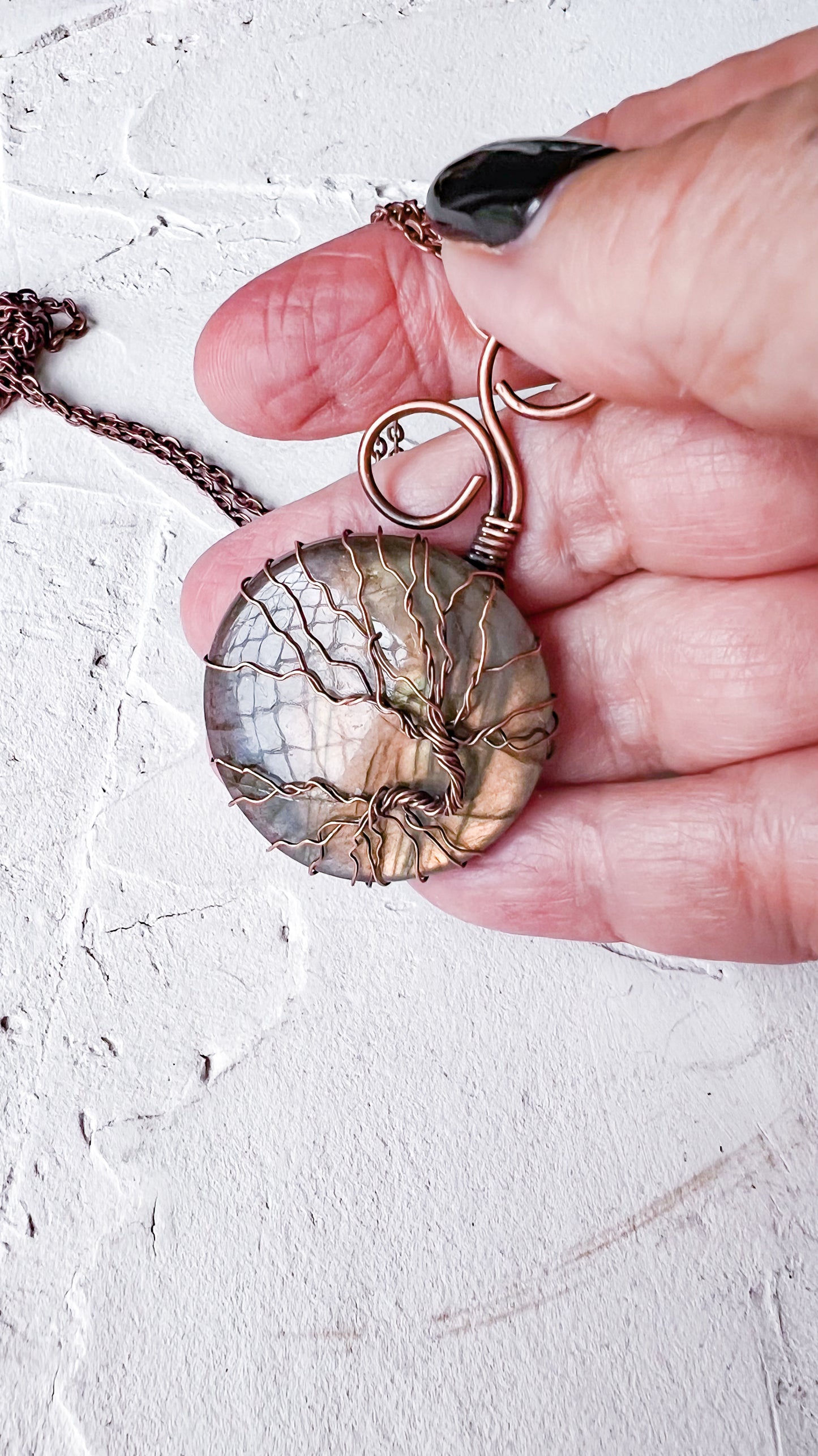 Labradorite Tree of Life Pendant — Imperfect Beauty, Perfect Energy