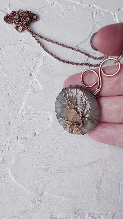 Labradorite Tree of Life Pendant — Imperfect Beauty, Perfect Energy