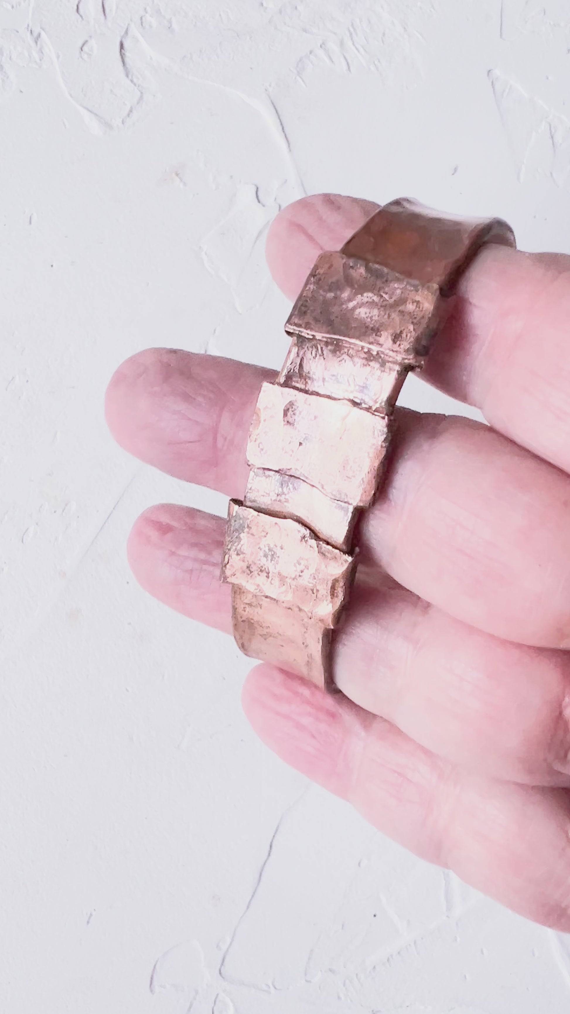 raw edge_pure_copper_bangle_bracelet_cuff