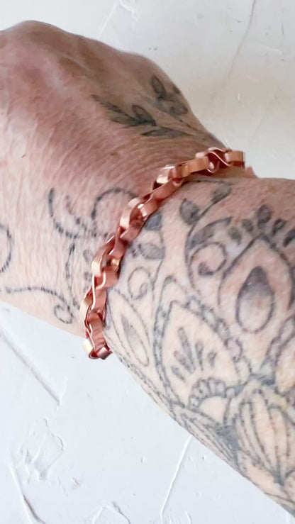 Twisted Link Copper Bracelet