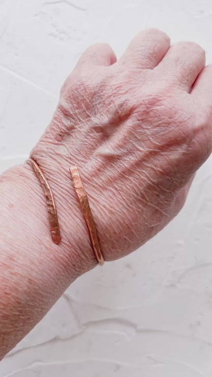 Quiet Strength Hammered Copper Bangle